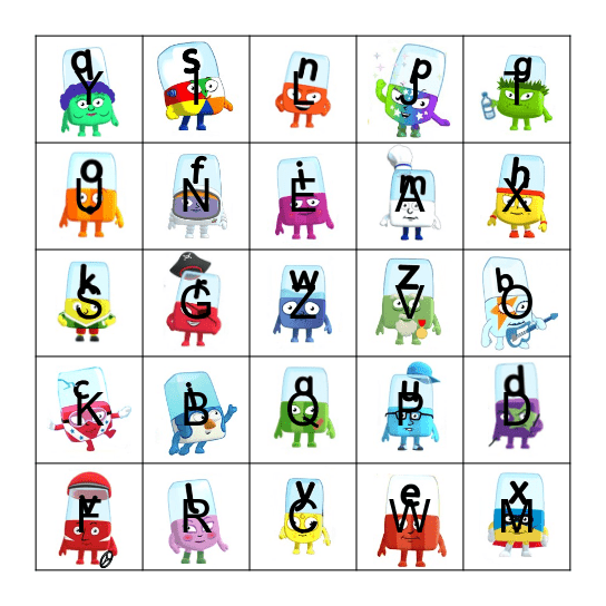 Phonics BINGO with Alphablocks Bingo Card