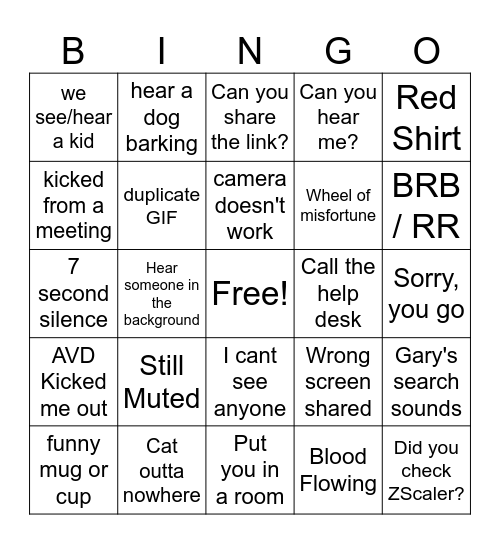 Training Bingo 1 Bingo Card