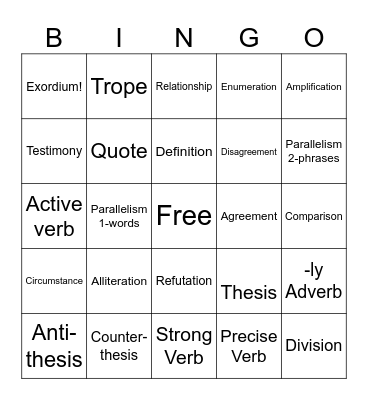 L2- LTW Bingo Card