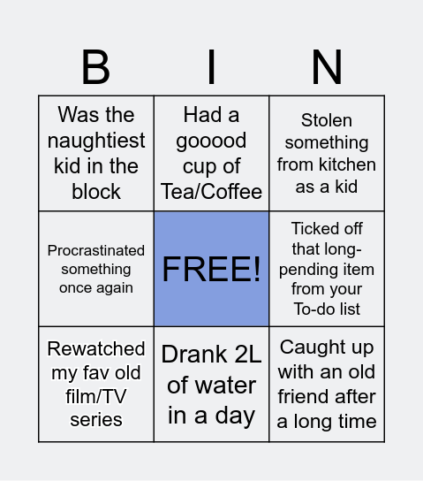 The ECS Bingo Card