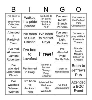 BQC People Bingo !! Bingo Card