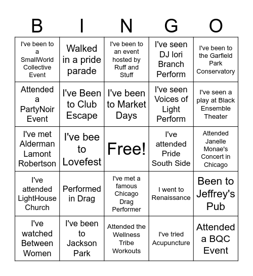 BQC People Bingo !! Bingo Card