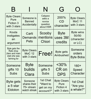 Bytesized Bingo April 5th 2024 Bingo Card