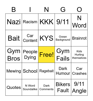 Instagram Reels Bingo Card