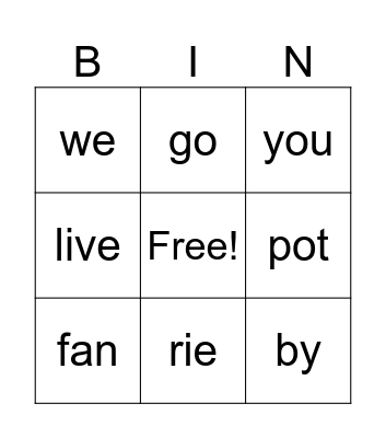 Un Bingo Card