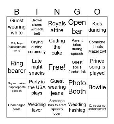 Fishing for Nups Bingo Card