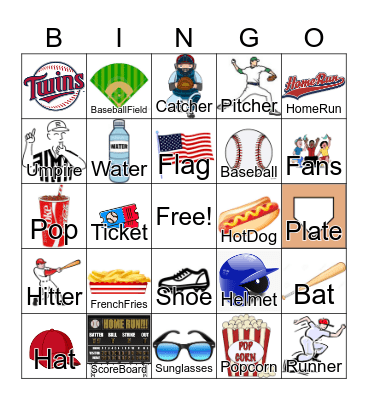 Baseball Bingo Card