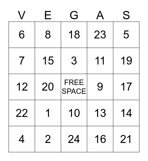 Bingo Card