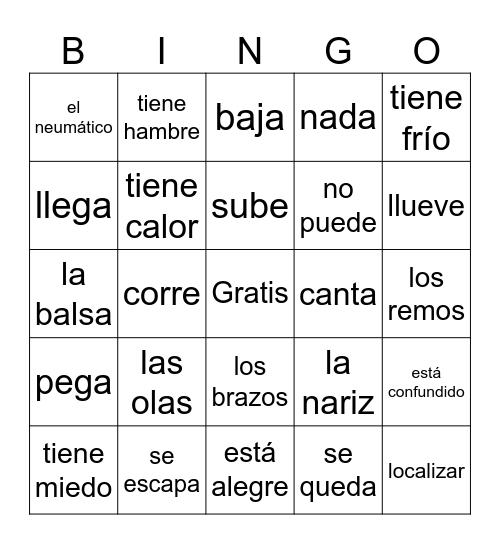 Escape Cubano Summative Practice Bingo Card