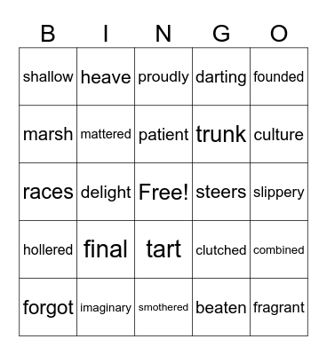 2nd grade mod 10 w2-3 Bingo Card