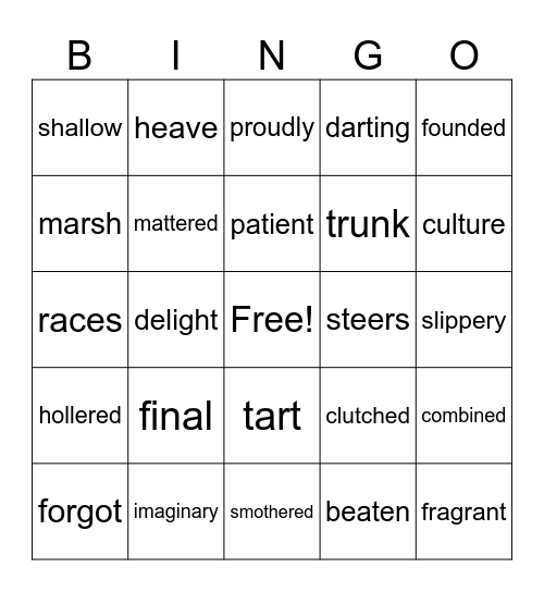 2nd grade mod 10 w2-3 Bingo Card