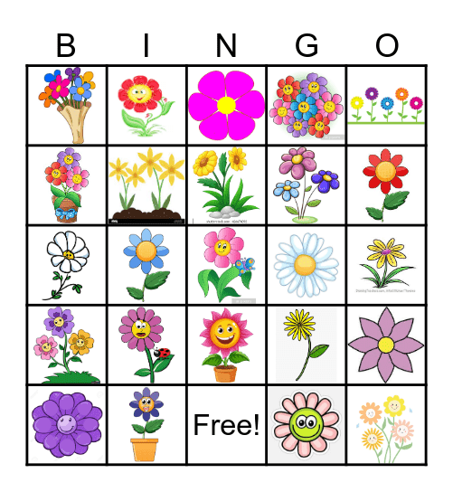 Flowers Bingo Card