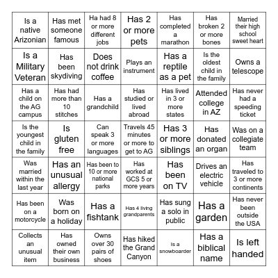 CONNECT FOUR Bingo Card