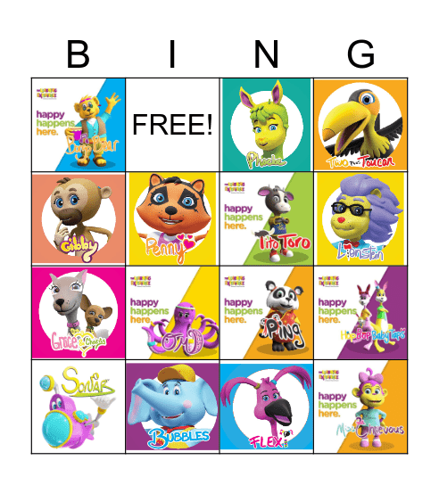 BUBBLES BINGO Card