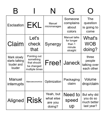 Business PlanMa Bingo Card