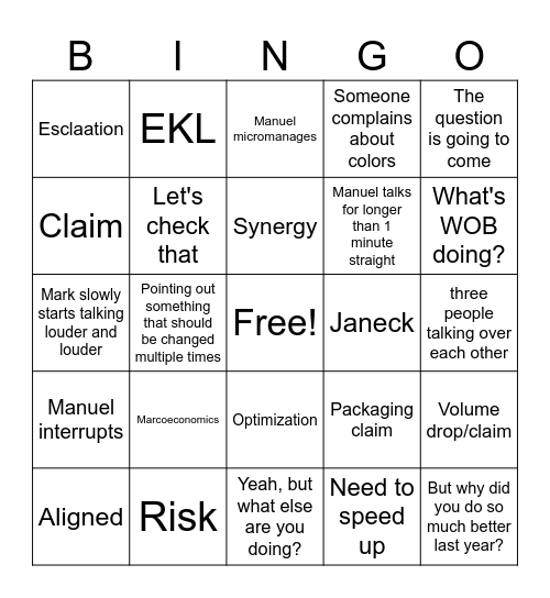 Business PlanMa Bingo Card