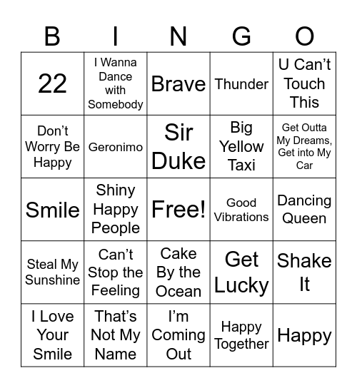 Fun Bingo Card