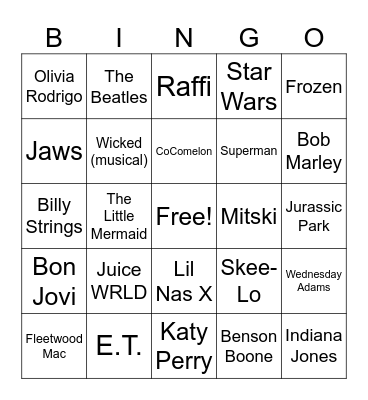 April 5th Bingo Card