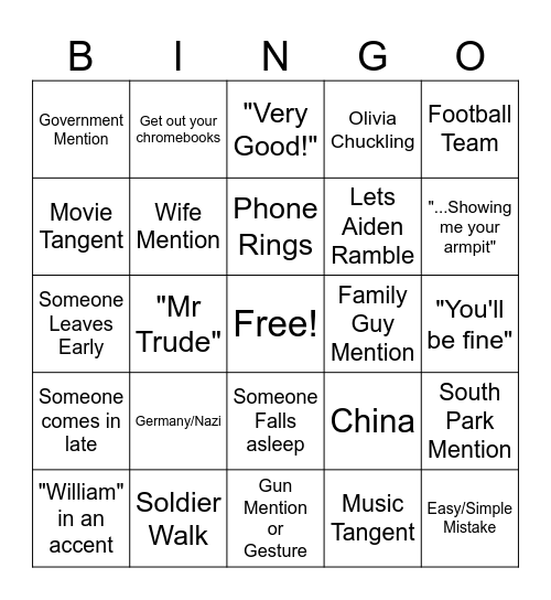 N Fasulo (AP ECON) Bingo Card