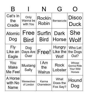 Pets Bingo 2024 Bingo Card