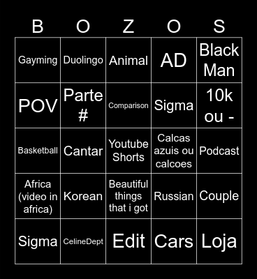 Rodmifgno Fino Bingo Card