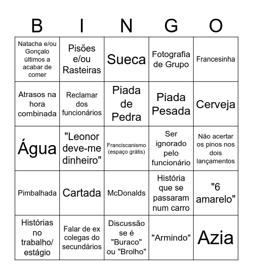 Franciscanismo Bingo Card