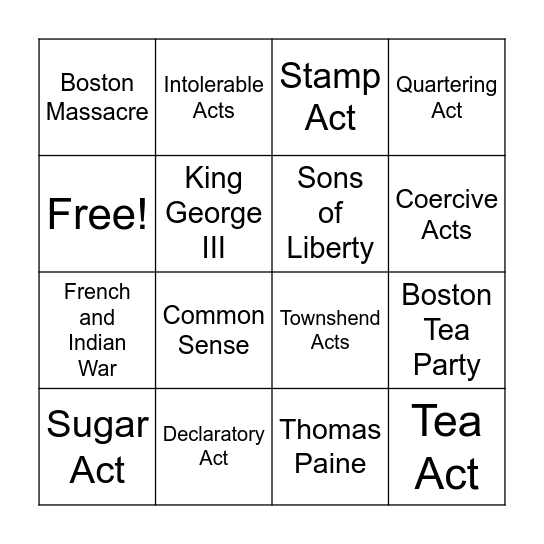 Bingo Card