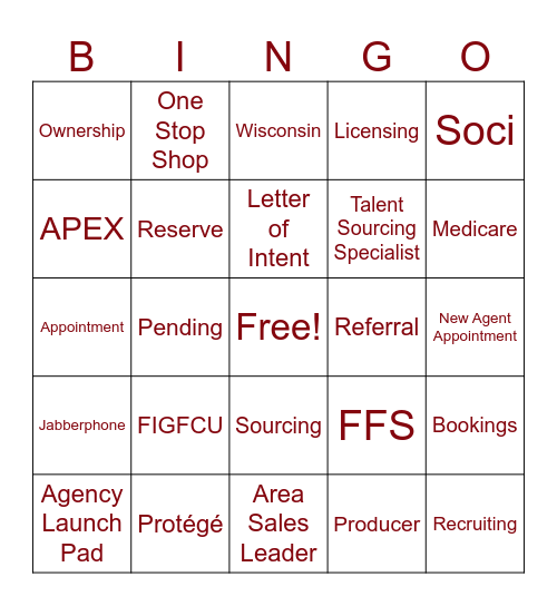 We Are Farmers Bingo Card