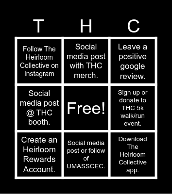 The Heirloom Collective x Extravaganja Bingo Card