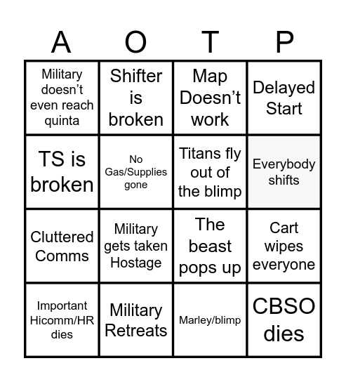 Operation Nxgga123 Bingo Card