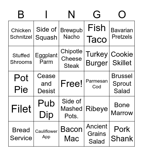Highest Profit Margin Bingo Card
