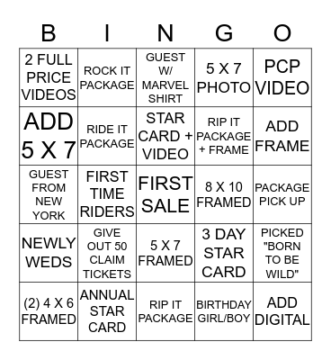 ROCKIT BINGO Card