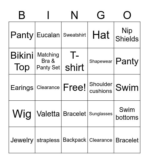 Saturday Bingoooo! Bingo Card