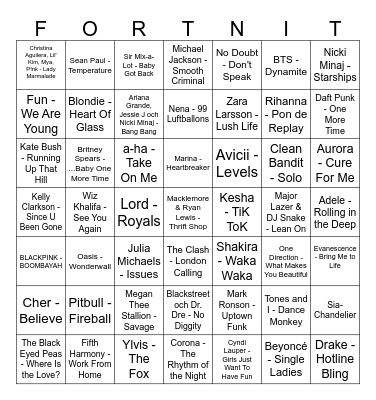 Jamtrackzz BINGOO Bingo Card