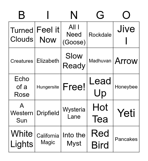 The Cap Run '24 Bingo! Bingo Card
