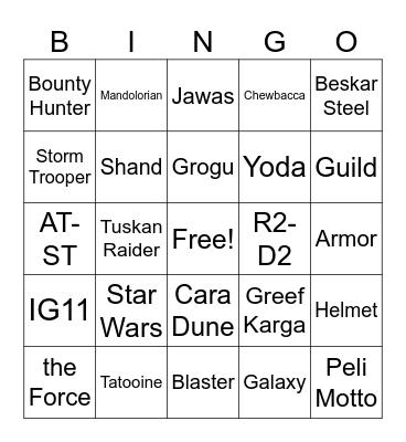 Damian's Birthday Bingo Card