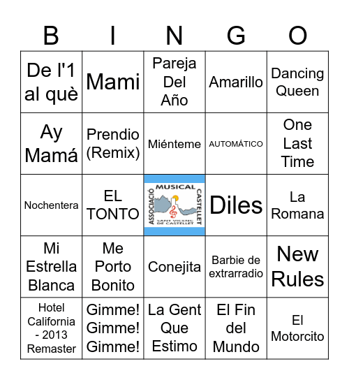 Bingo Musical Coral Magistral Fenomenal!! Bingo Card