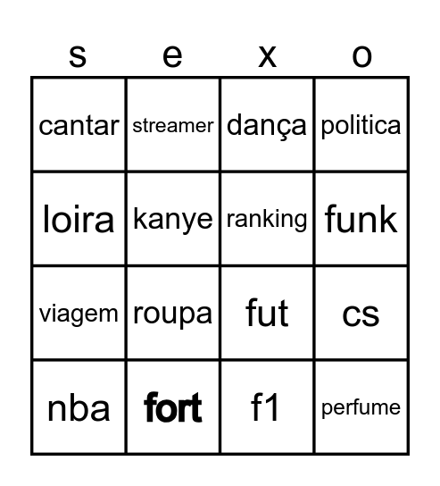 Meda tiktok Bingo Card