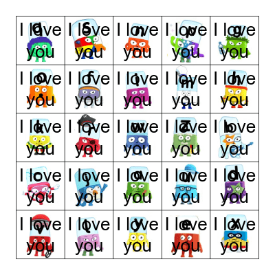 Phonics BINGO with Alphablocks Bingo Card