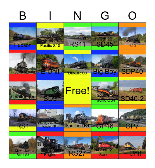 Minnesota's Railroads Bingo Card