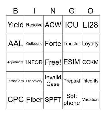 Goal Diggers Bingo Card