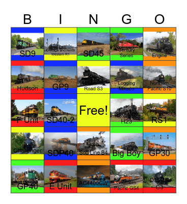 Minnesota's Railway Lines Bingo Card