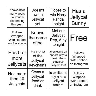 Let's Have Some JELLYCAT Fun! Bingo Card