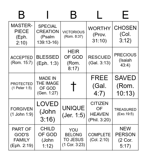 ✨Your Identity in Christ✨ Bingo Card