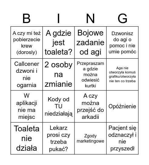 Enel bingo Card