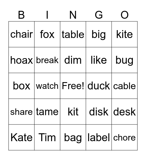 Part 3, Unit 2, 4th graders Bingo Card