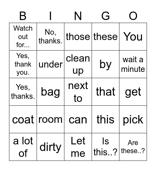 Part 2, Overall, 4th graders Bingo Card