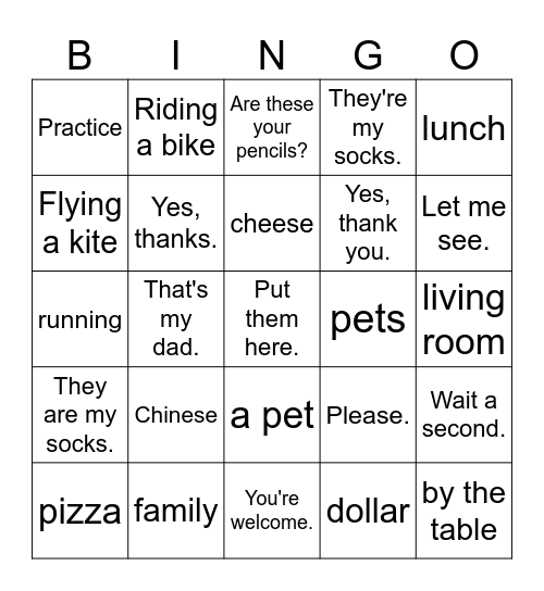 Part 3, Overall, 4th graders Bingo Card