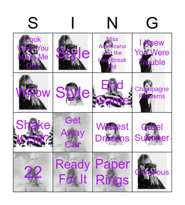 Hear A Song?  Mark It! Bingo Card