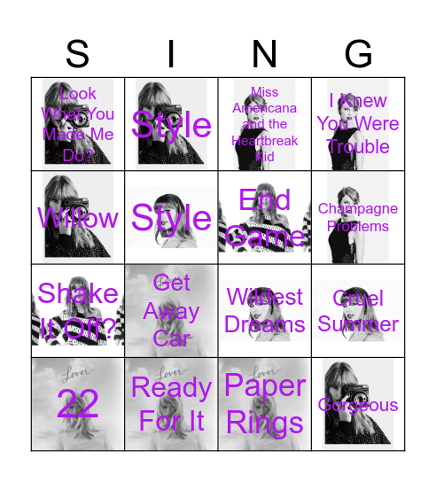 Hear A Song?  Mark It! Bingo Card